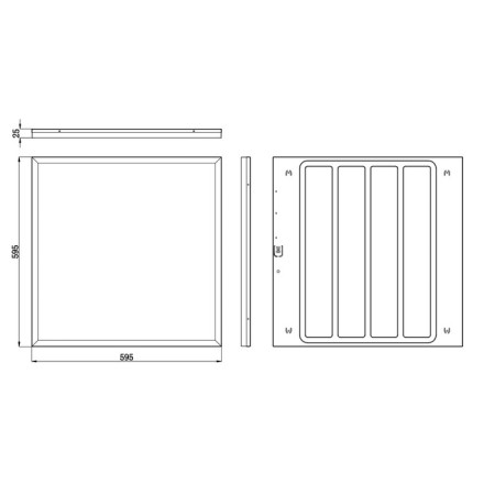 LED LED era SPO-1, 595x595x25 mm, IP40, 40W, 4200LM, 6500K, white-5