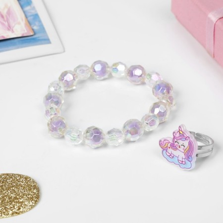 Set of children's "chosen" 2 items: bracelet, ring, magic, color-2