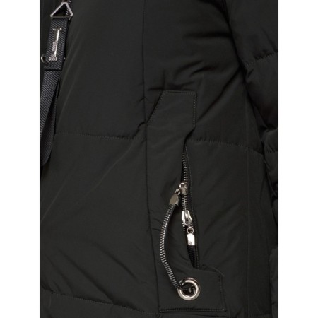Coat insulated winter female, size 54, dark green color-13