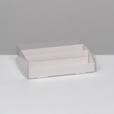Box for Makarun, with a lodge, white 21 x 16.5 x 5.5 cm