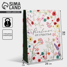 Gift package laminated, packaging, “bloom with happiness”, l 28 x 38 x 9 cm