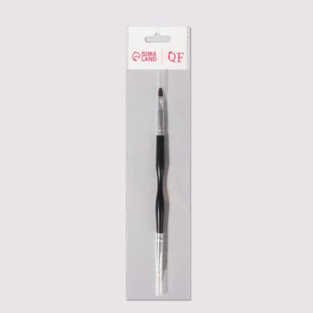Brush for increasing and design of the nails "hair", bilateral, half -binding/point, 18.5 cm, d = 0.7 cm, black color-5