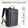 City backpack on a zipper, 2 pockets, with USB, gray color