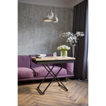Transformable table "Andre Loft", 850 (1100) × 550 (850) × 400 (725) mm, chipboard, oak van-1