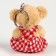 Soft toy "Bear with Heart" on the key fob, species mix