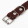 Leather collar on synthetic winterizer, dimensionless, 65 x 3 cm, Osh 22-55 cm, brown