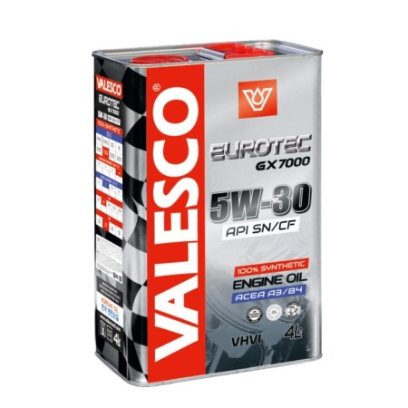 Synthetic oil Valesco Eurotec GX 7000 5W-30 API SN/CF, 4 liters