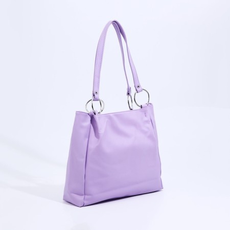 Bag-shop with zipper color purple-3