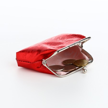 Women's wallet on the farmar, red color-5