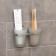 Holder for dental brushes wall, Accoona A11104, 2 glasses, glass, chromium