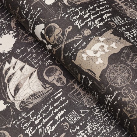 Packaging paper, craft "Sea battle", 70 x 100 cm, 1 sheet-1