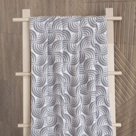 Fleet blanket "shells", size 100x140 cm, color gray color-2