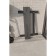 Folding bench "Lounge", 800 × 302 × 450 mm, DPP color gray / frame metal black matte