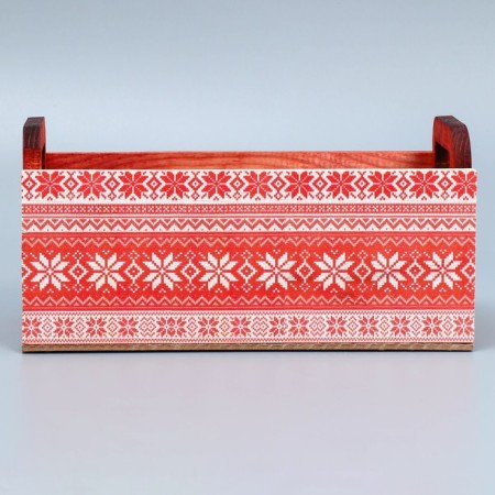 Wooden box with handles "Red", 24.5 × 5 × 10 cm-3