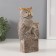 Polystone souvenir "Eagle owl with a modern podium" Bezh 11x7.3x20.5 cm