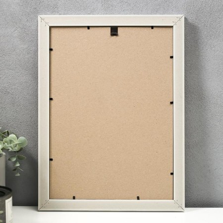 Photo frame plastic 25x35 cm, gold with white (plastic screen)-2