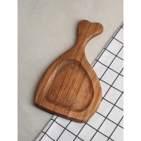 Board for feeding "Bone", 29 × 17 × 2 cm, natural oak-3