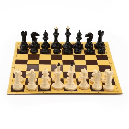 Chess 40x40 cm "Russian games", a cardboard field, plastic figures, King H-10.2, pawn 5 cm-1