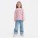 Longsliv children in strip KAFTAN, size 36 (134-140 cm), white/red color