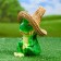 Garden figure "Frog in a straw hat" 11x12x16.5cm