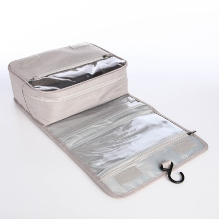 Cosmetic bag classic, 24*10*18, lightning department, hook, gray hook-2