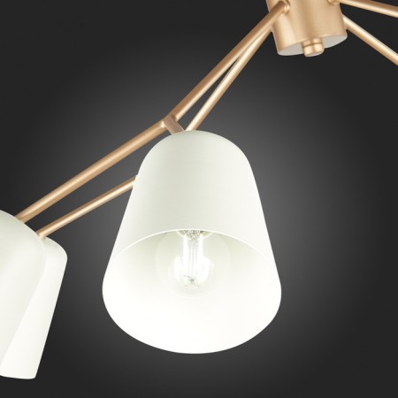 Ceiling EVOLUCE lamp. Sle155902-08. Mario. 8x40 watts, E14, 79x79x54 cm, golden color-16