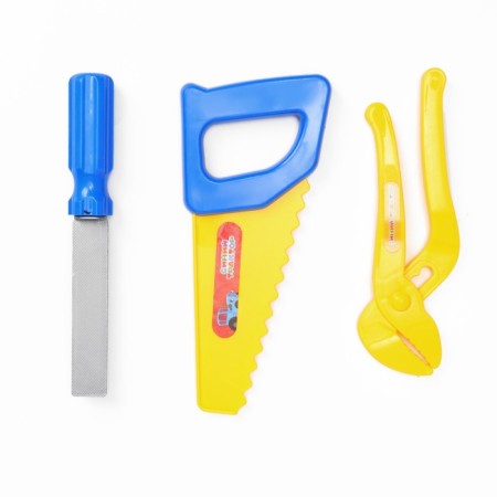 Game set of tools, blue tractor, 16 items-3
