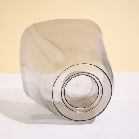 Pot for orchids, 2.5 l, 16.4 × 18.5 cm plastic, transparent gray-1