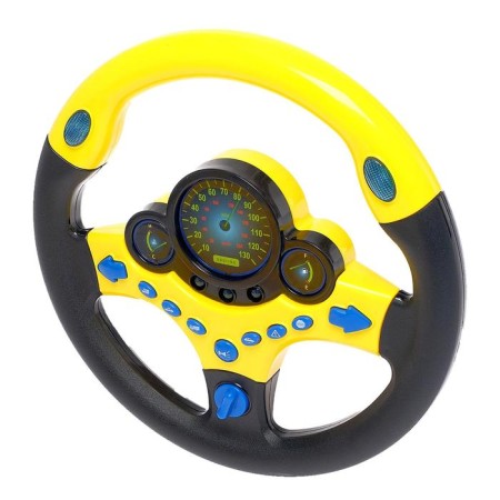 Musical steering wheel “Super driver”, light and sound effects, works from batteries-1