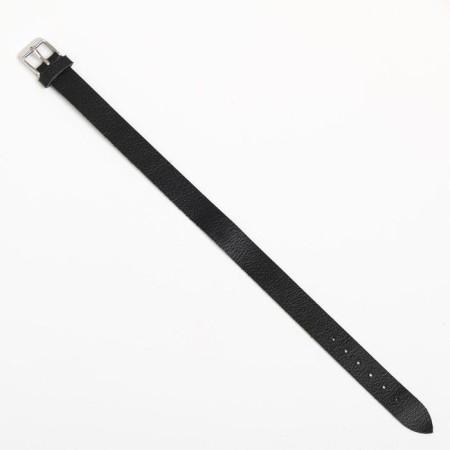 Watch strap, female, 12 mm, genuine leather, black-1