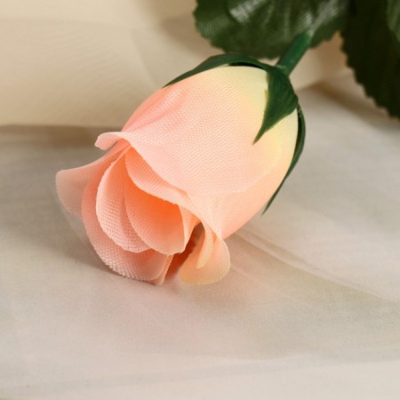 Artificial flowers "rose" 23 cm, peach-1
