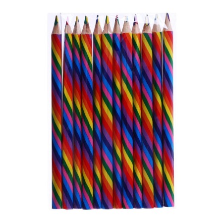 Pencil multicolored, thick, sharpened-3