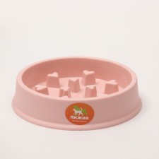 Limit feeding bowl, from overeating, 19.5 x 19.5 x 4.5 cm, pink