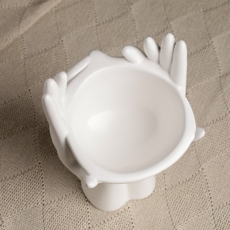 Kashpo - organizer "Dreams in the hands" White, 13.5x20x13cm-4