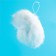 Pompon from natural fur of a hare, size 1 pc: 9 cm, white color