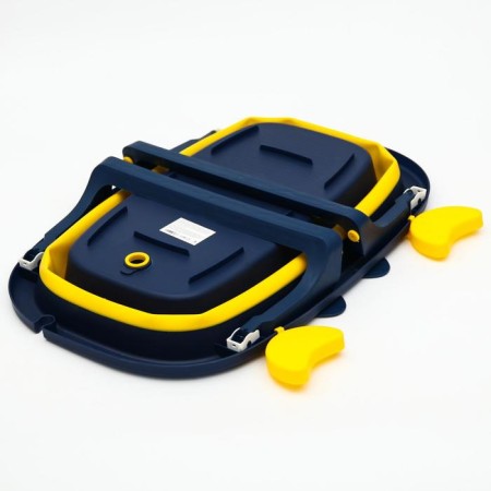 Bath -folding bath with drain, "crab", 67 cm., Blue/yellow color-6