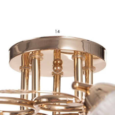 Aleste chandelier 5x60W E27 gold 58x58x23cm-4