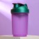 Sports shaker with a bowl for protein, purple-green, 500 ml