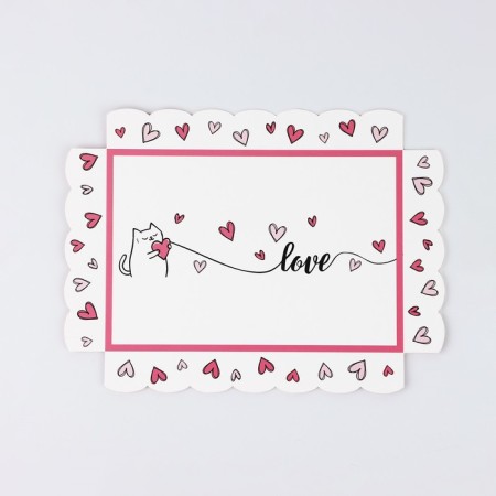Box for confectionery products with PVC “Heart” lid, 22 × 15 × 3 cm-5