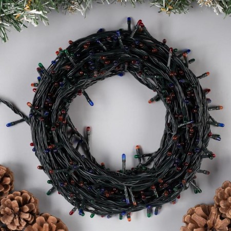 Garland "thread" 15 m, IP20, dark thread, 400 lamps, glow of multi, 8 modes, 220 V-1