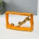 Souvenir Ceramics "Cats Mouse - Pursuit. Rectangle" Orange with gold 5.5x21.5x13 cm