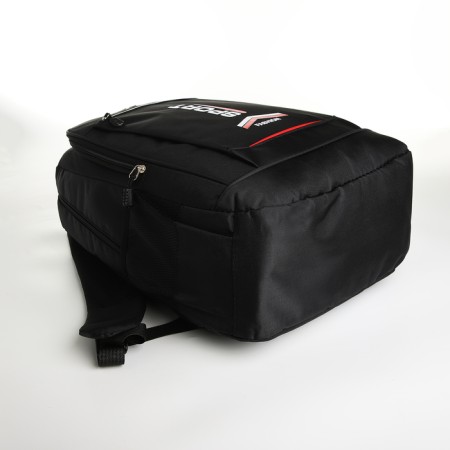 Youth backpack with lightning, 4 pockets, black/red color-4