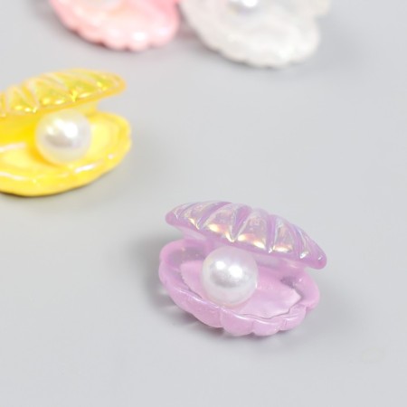 Decor for creativity plastic "Broke with pearls" mix 1.5x2.2 cm-1