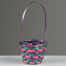 Wicker basket, D13 x H9/32 cm, multi -colored, bamboo