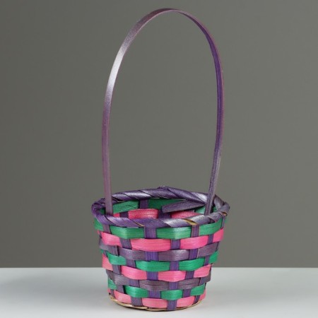Wicker basket, D13 x H9/32 cm, multi -colored, bamboo