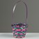 Wicker basket, D13 x H9/32 cm, multi -colored, bamboo