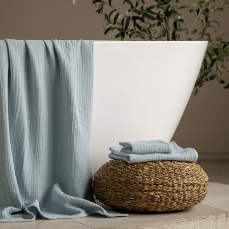 Pasionaria “Shifu”, Muslin, 250 gr, size 50x90 cm, blue color