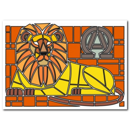 Stencil-orvas "lion" 16x24 cm