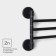 Holder for towels Stölz Loft Basic, 3 knitting needles, black color