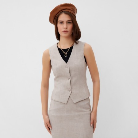 Women's vest mist, r.50, beige-5